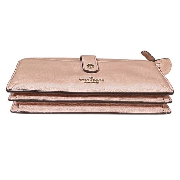 Kate Spade Jackson Small Tab Crossbody Warm Vellum Pink Clutch Purse Wallet - Picture 11 of 13